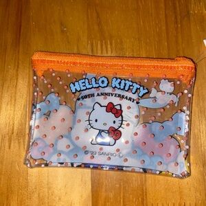 Hello Kitty 50th Anniversary Orange Coin Purse Pouch